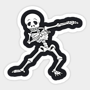 halloween dabbing skeleton Sticker